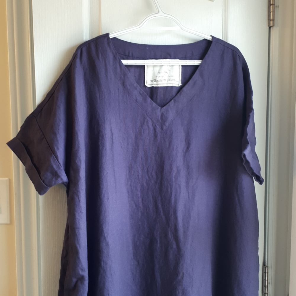 notPERFECTLINEN, Berlin maxi dress, Eggplant colour